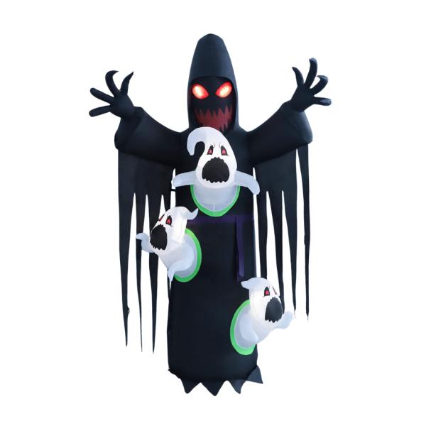 Inflable Fantasma Negro Halloween