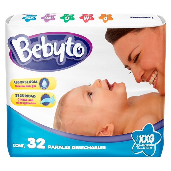 Pañales Desechables Bebyto Talla 6 - 32 Unidades