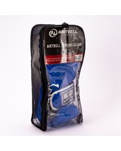 Guante Boxeo Artbell Con Velcro Liso 8oz Azul