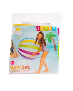 Bola Playa Inflable Transparente Puntos Mlt 1.07m