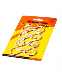 Gancho Metálico 2pulg 6pzas Dorado