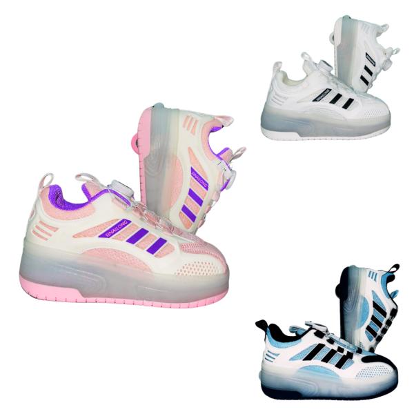Tenis Patin Celeste Para Niños Con Luces 32 Rosado