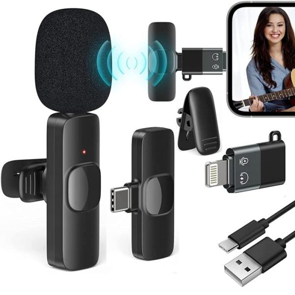 Microfono Inalambrico Tipo C-Lightning Q8