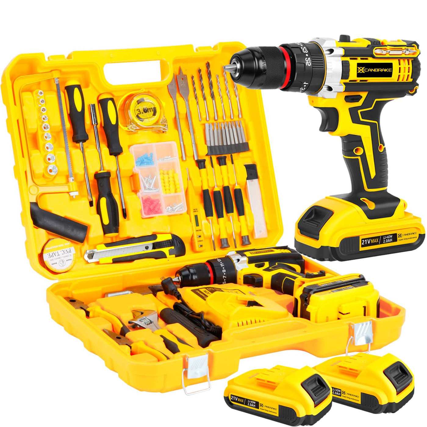 Taladro Profesional Inalámbrico 21V 2 Baterías