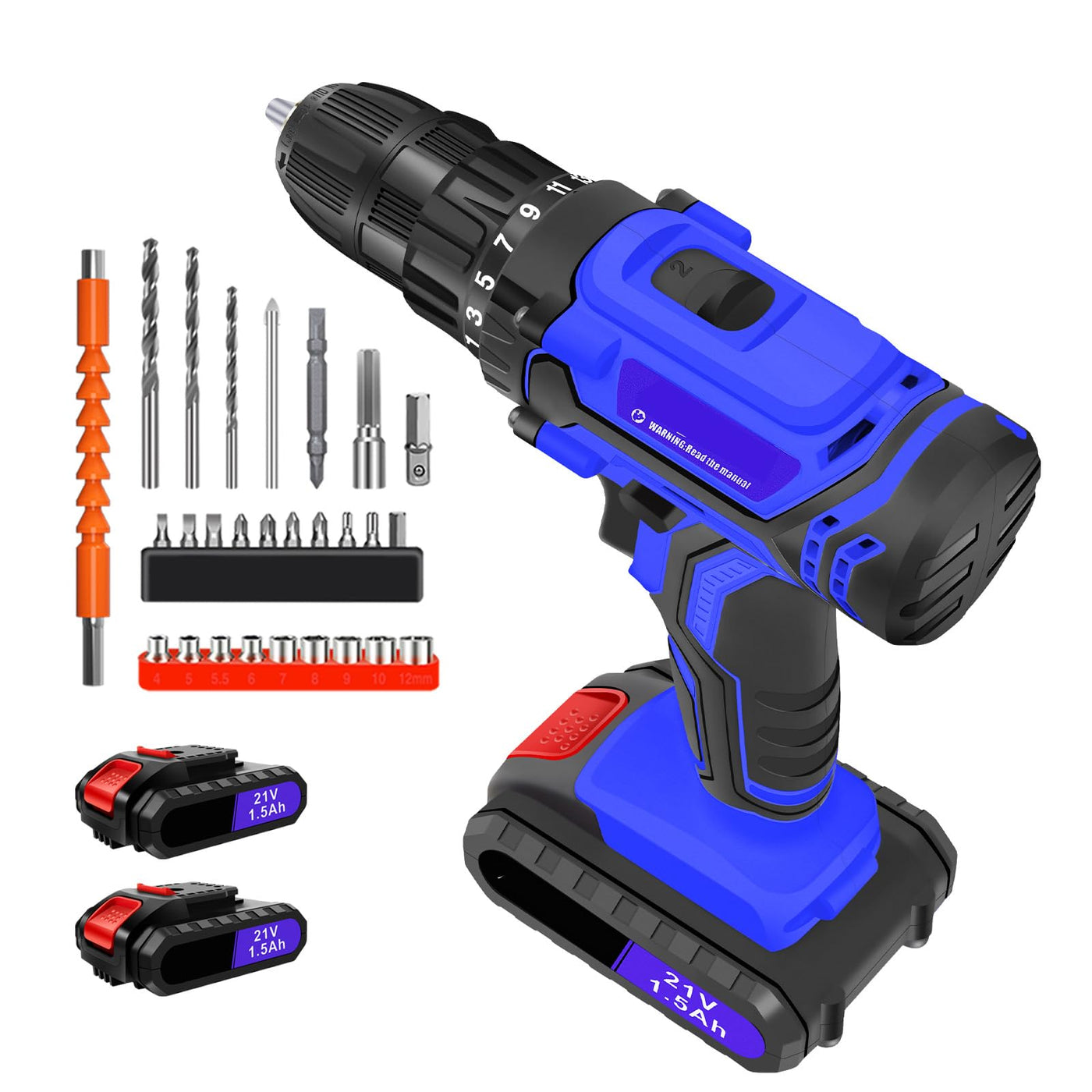 Taladro Inalámbrico 18V con 2 Baterías