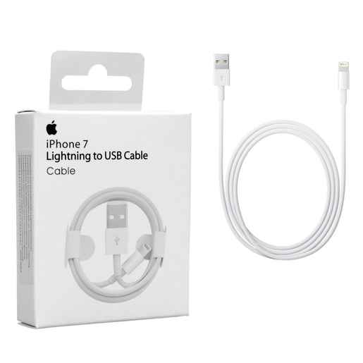 Cables Usb Lightning Iphone 1M Caja Iphone 7 Original Blanca