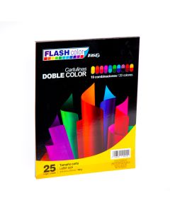 Cartulinas Doble Color Tamaño Carta 25 Hojas