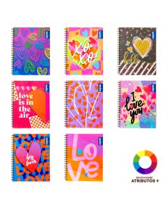 Cuaderno Doble Anillo Hearts