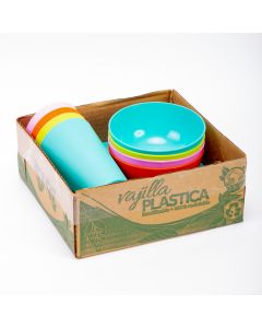 Vajilla Plástica Kitchen Pro 12pzas Multicolor