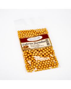 Adorno Queque Esfera Dorada 5mm 100g