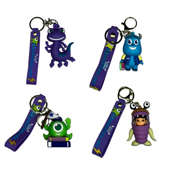 Llavero De Goma De Monster Inc Varios Estilos A Elegir