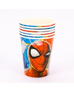 Vaso Cartón Carnival Estampado Spiderman 9oz 6und