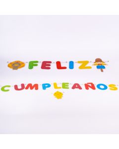 Letrero Feliz Cumpleaños Granja Pollo