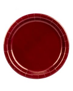 Plato Cartón 9pulg Vino