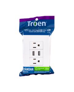 Toma Corriente Doble Con Usb 110v Blanco