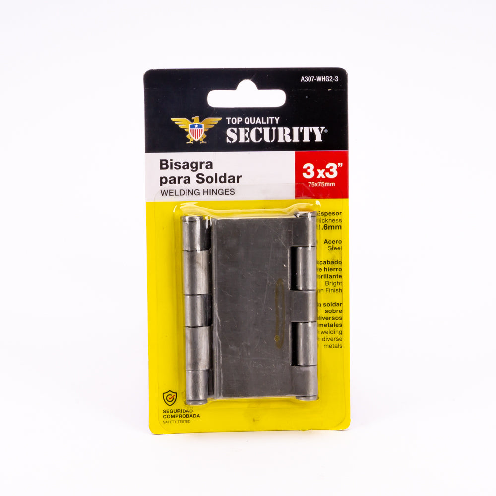 Bisagra Metálica Para Soldar 3x3pulg 1.6mm 2und Plateado