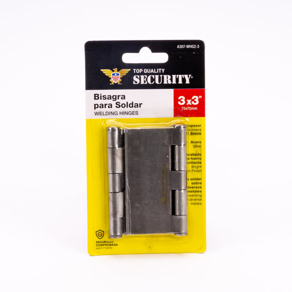 Bisagra Metálica Para Soldar 3x3pulg 1.6mm 2und Plateado