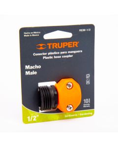 Conector Macho Plástico P/manguera 1/2pulg