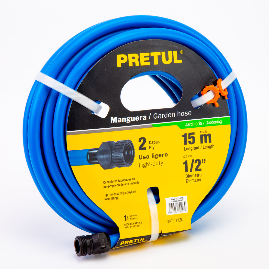 Manguera 1/2pulg 15M 2 Capas