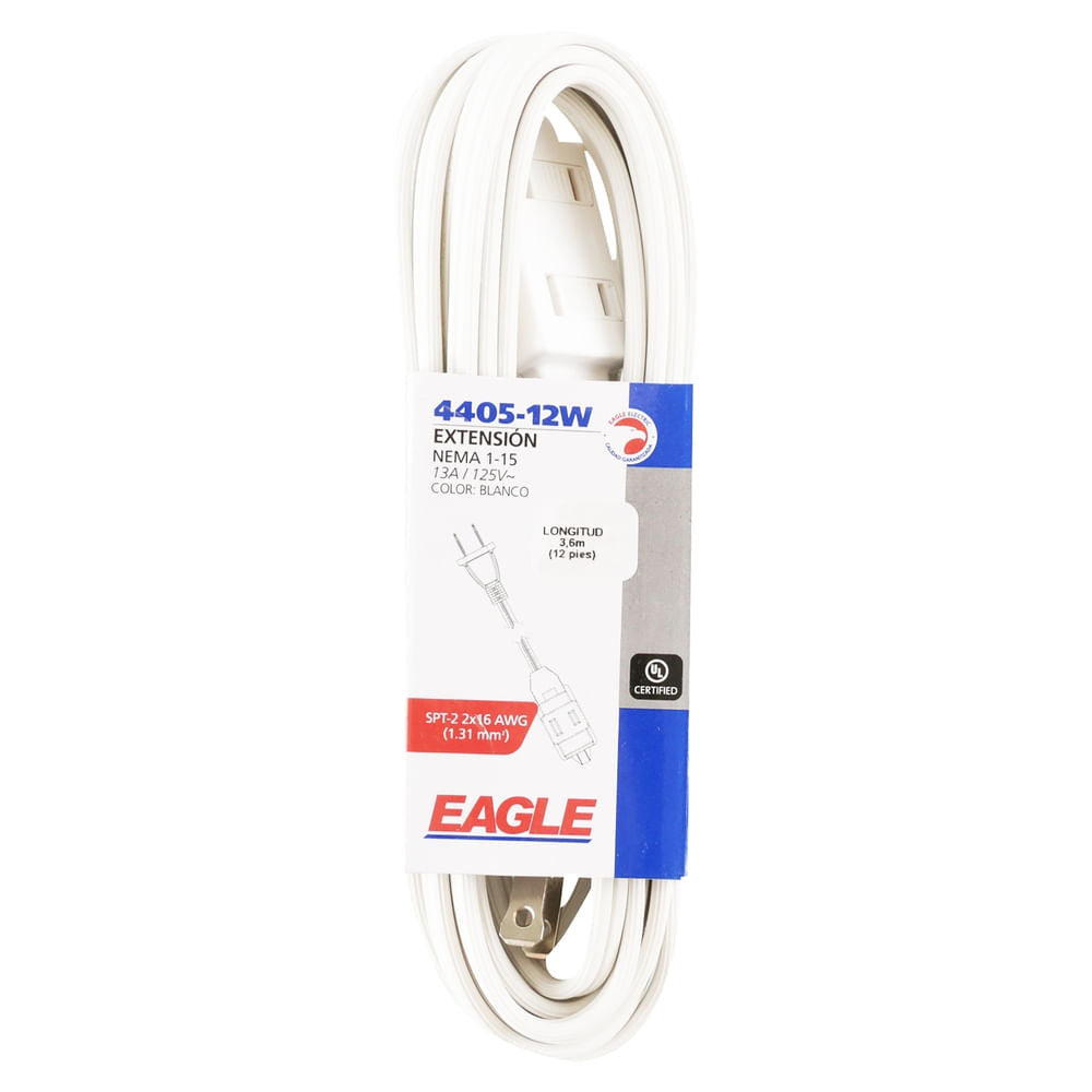 Extens Eagle 3 60mts 13a 125v Bco 4401ea