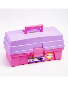 Caja Organizadora Vanity Plástica Rimax 14pulg Rosado/lila