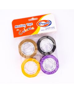 Masking Escolar Pegafan Colores 19mmx10m 4und