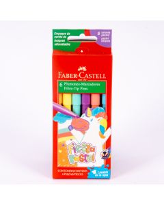 Marcadores Faber Castell Fiesta Pastel 6 Unidades