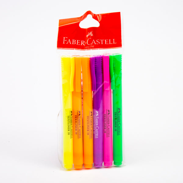 Resaltador Faber Castell Pluma Blister 5und
