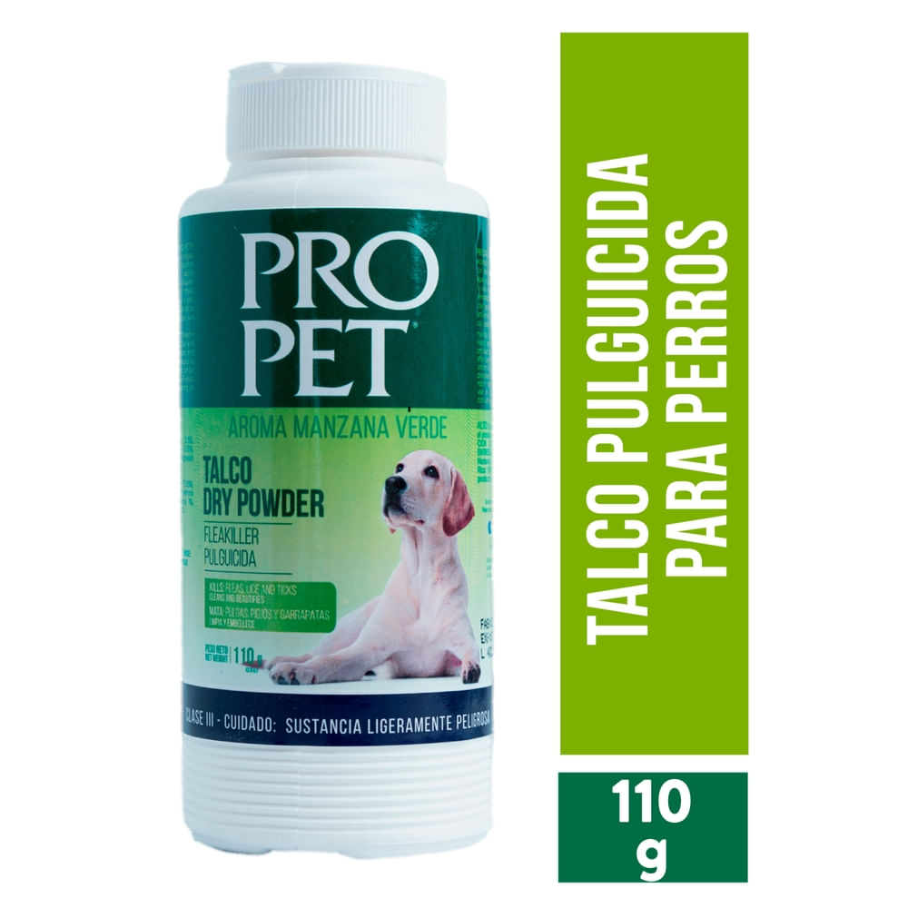 Talco Pro Pet Para Perro Aroma Manzana Verde - 110 G