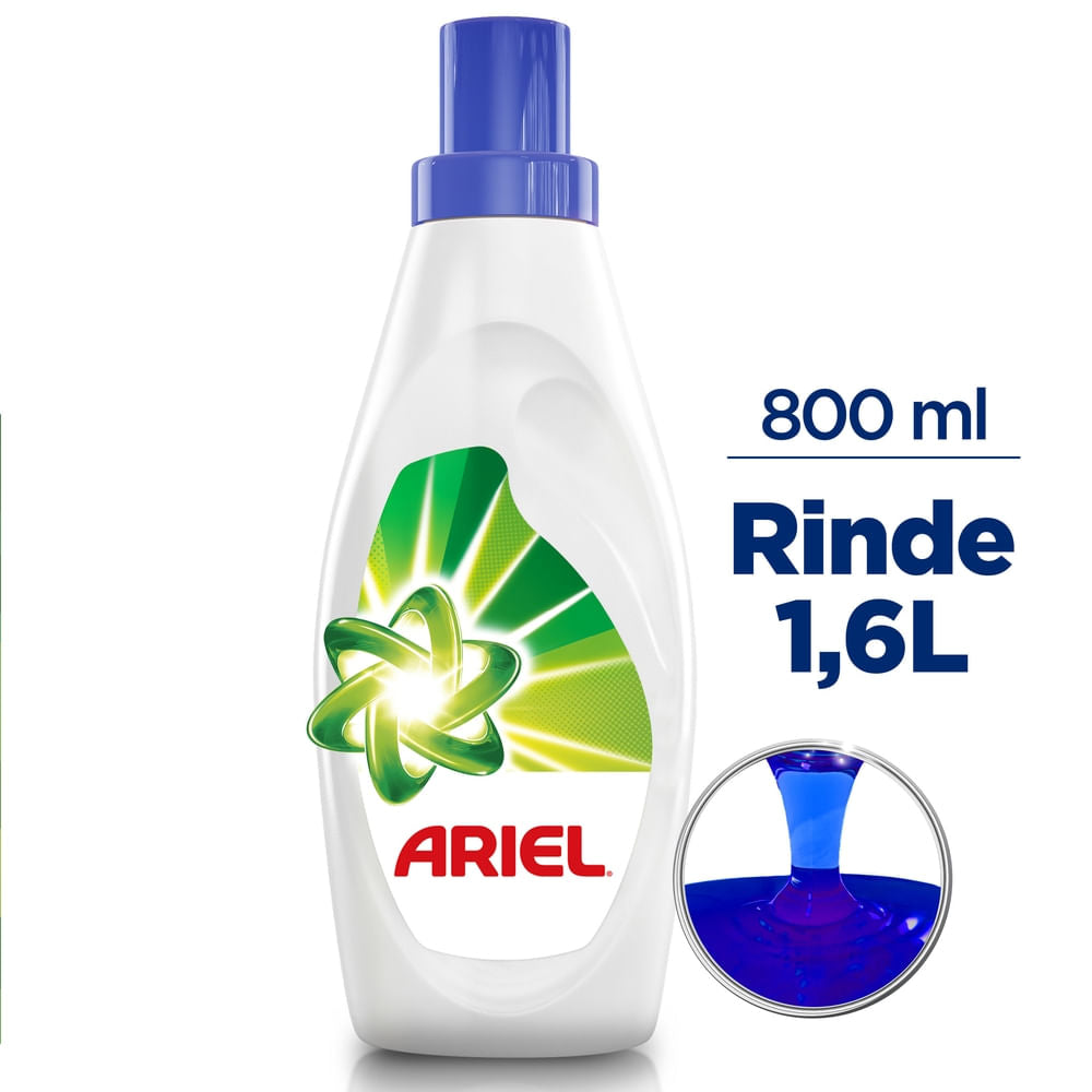 Detergente Ariel Doble Poder Líquido Concentrado - 800 Ml