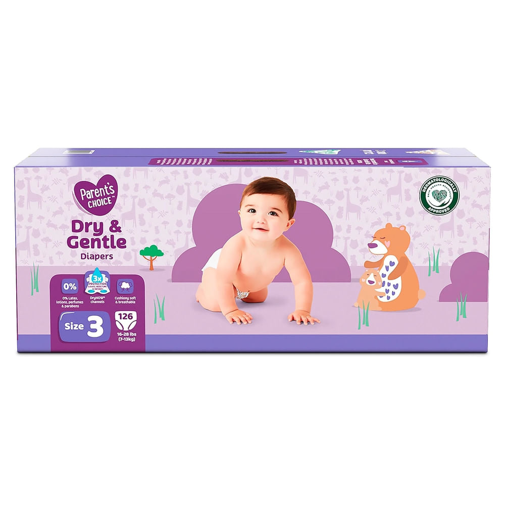 Pañales Parents Choice Talla 3 - 126 Unidades