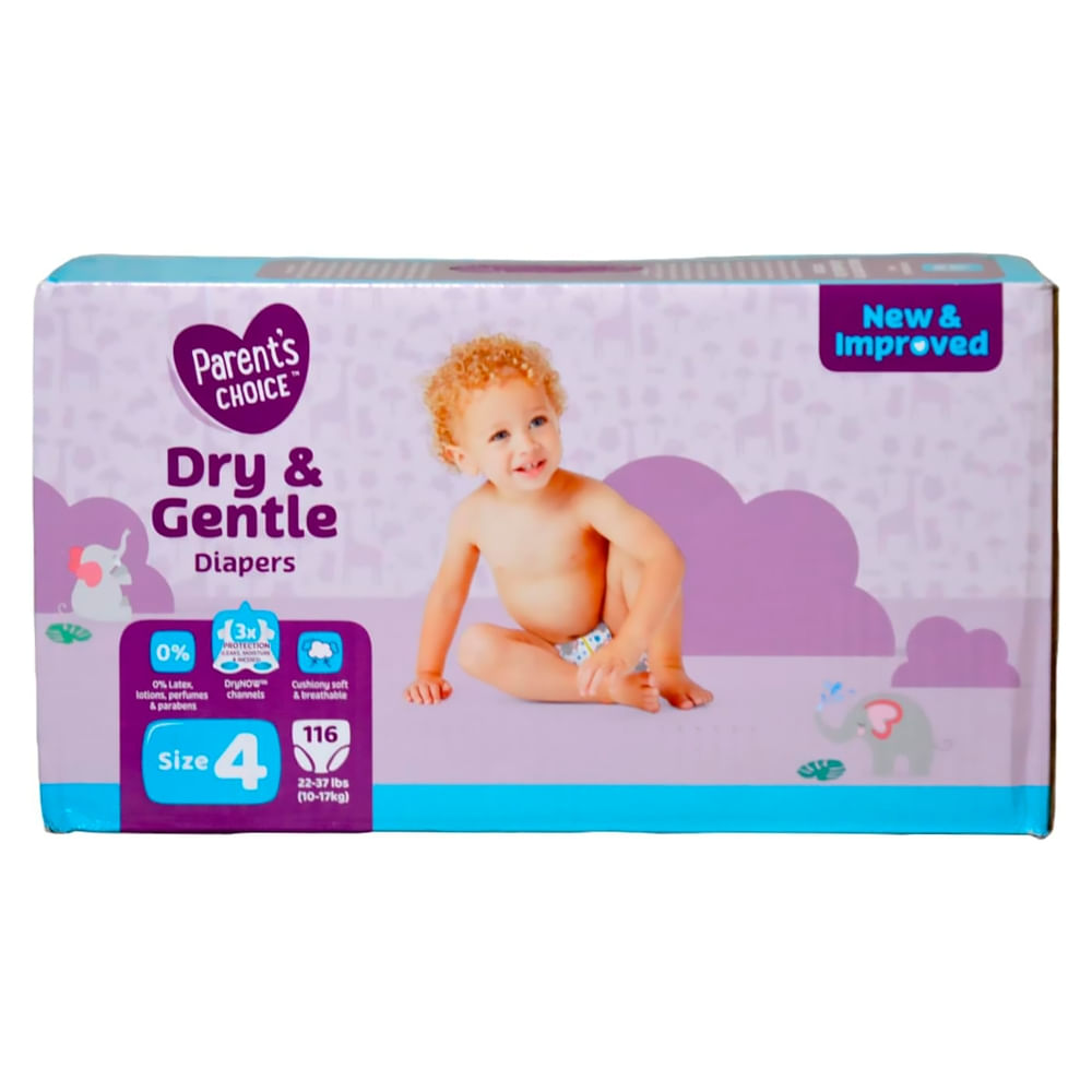 Pañales Parents Choice Talla 4 - 116 Unidades