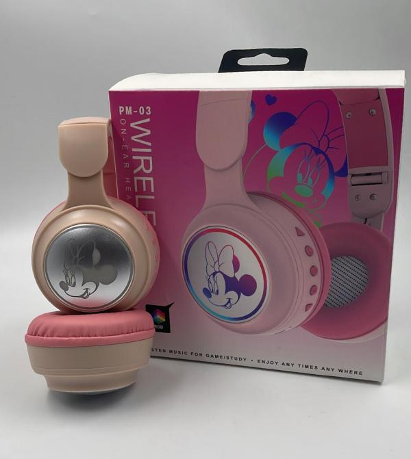 Audifono Bluetooth Minnie Mouse Pm-03 Rosado