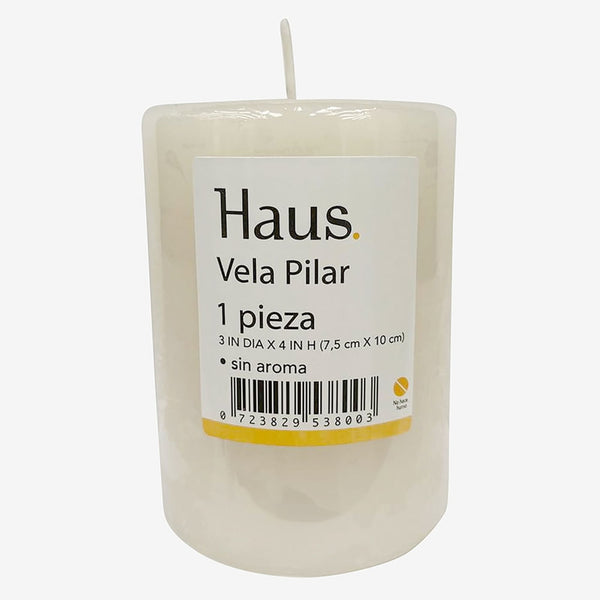 Vela Haus Pilar Sin Aroma