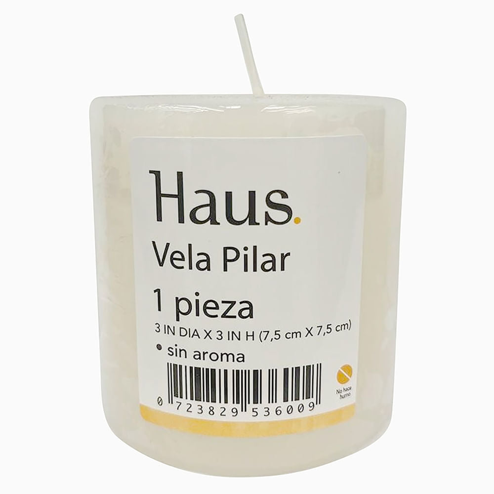 Vela Haus Pilar Sin Aroma