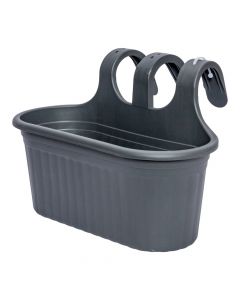 Maceta Gris Con Gancho 2 Litros