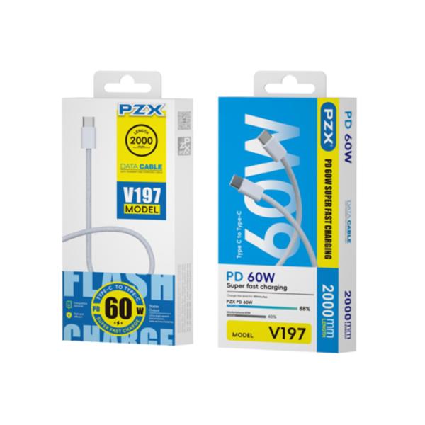 Cable Tipo C A Tipo C Modelo V197 60W Pzx Blanco