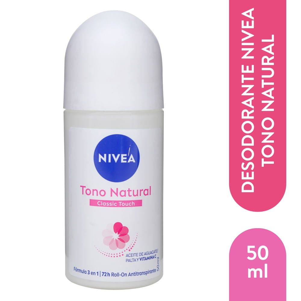 Desodorante Nivea Femenino Roll On Aclarado Natural - 50 Ml