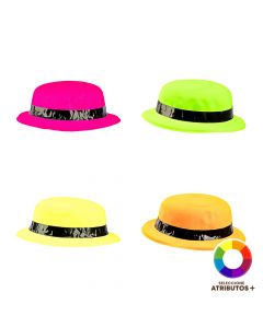Sombrero Plástico Neón Fiesta