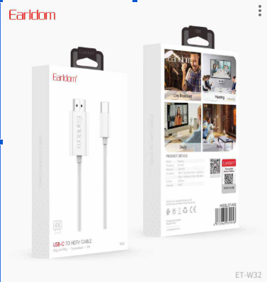 CABLE USB-C A HDMI 4K EARLDOM ET-W32 2 METROS