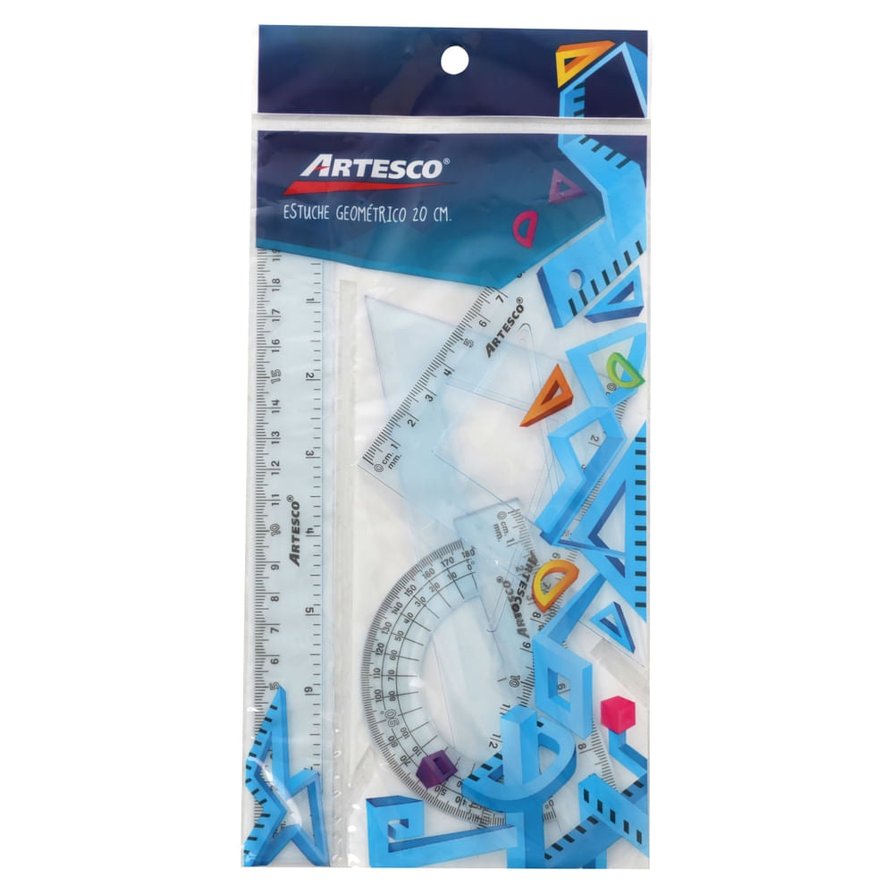 Juego Geometria Artesco Eco 4piezas 20cm