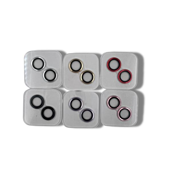 PROTECTOR DE CAMARA COLORES CORAZON IPHONE 17 PRO PLATEADO