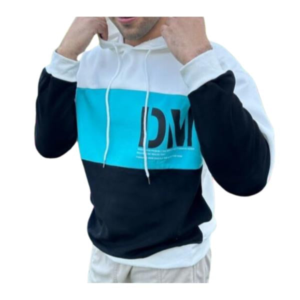 Abrigo Dm Blanco Turquesa Negro M