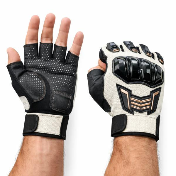 Guantes Para Moto Beige