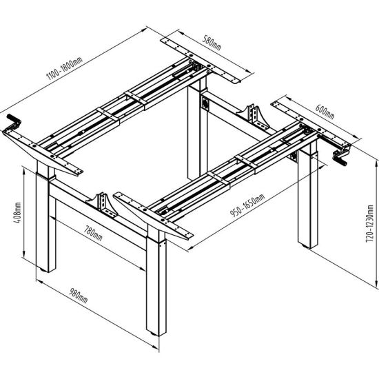 ESCRITORIO AJUSTABLE ERGONOMICO 2EN1 HT101H