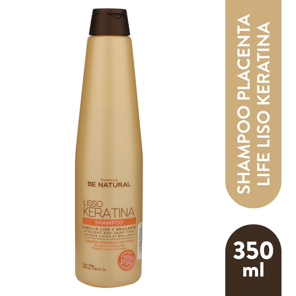 Shampoo Be Natural Lisso Keratina -350 Ml