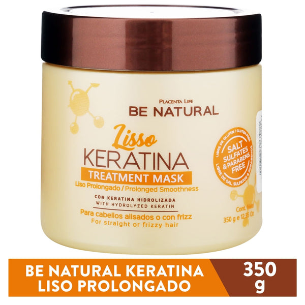 Mascarilla Be Natural Keratina Liso Prolongado – 350 G
