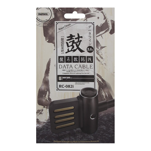 Cable Usb Lightning RC-082I Waist Drum Remax Negro