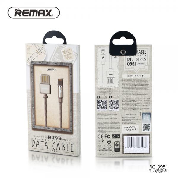 Cable Usb Lightning Rc-095I Gravity Series Remax Negro