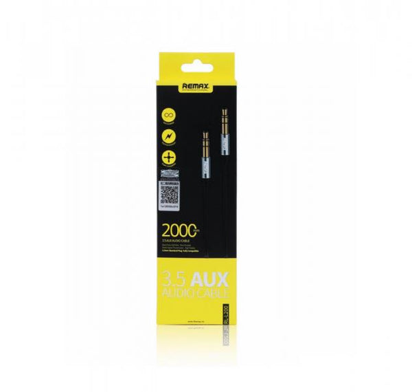 CABLE AUXILIAR 3.5MM RL-L200 2MT REMAX NEGRO